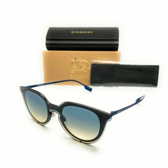 New Burberry Women's Blue Rubber Sunglasses!